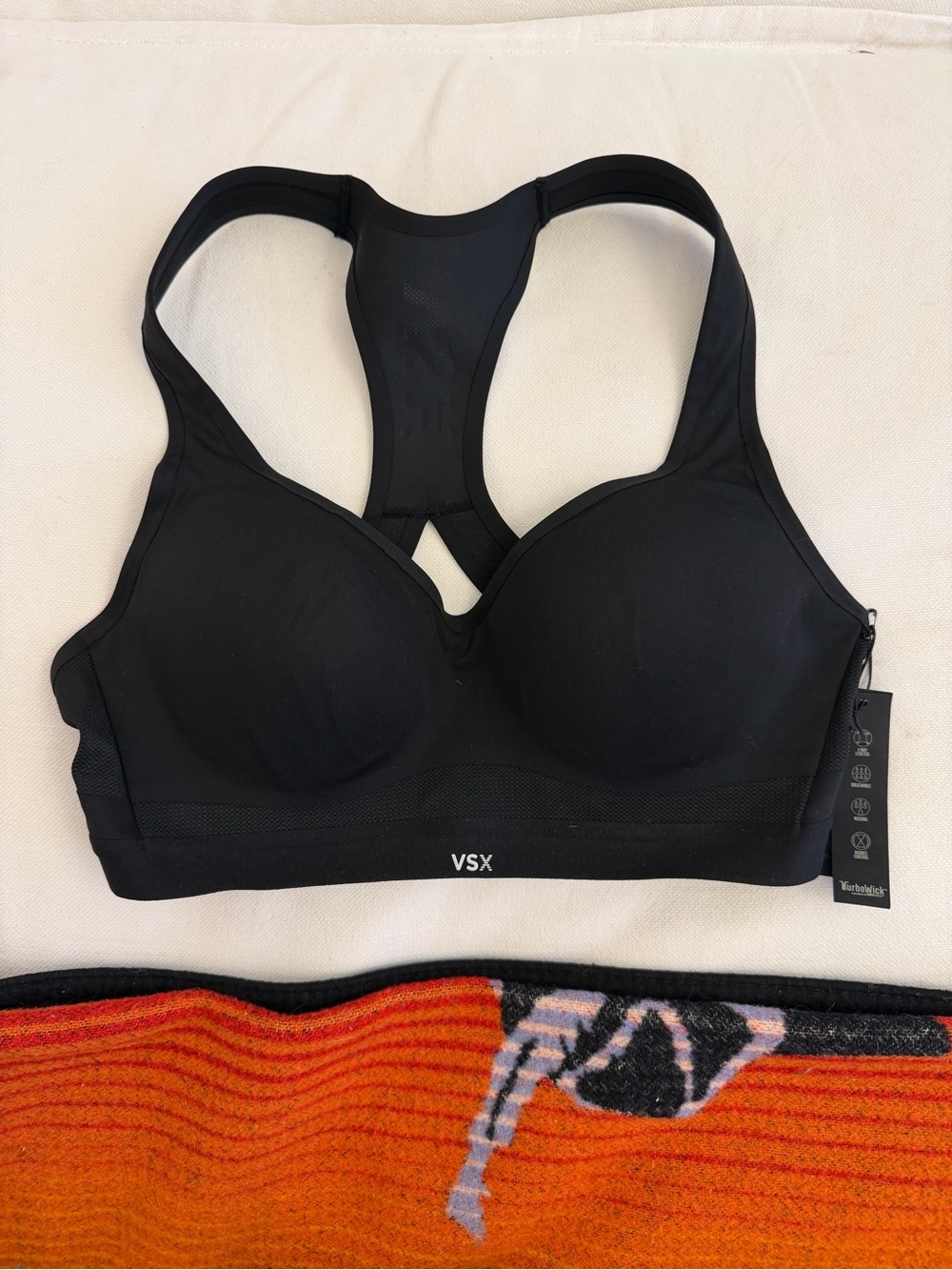 Victoria's Secret VSX Black Molded-Cup Racerback Sports Bra